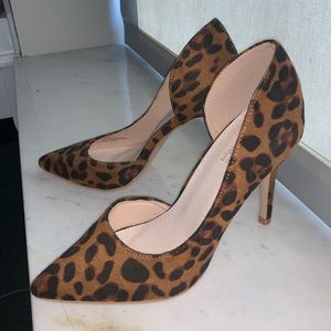 Catherine Malandrino cheetah print heels